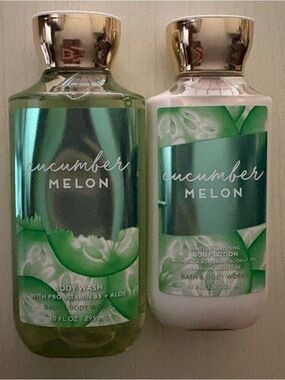 Bath & Body Works Cucumber Melon Body Wash & Body Lotion Set NEW